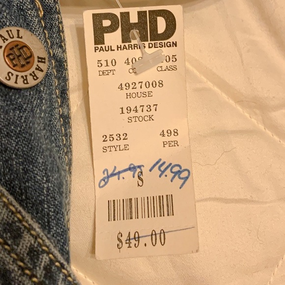 Denim overall pinafore dress Vintage NWT - Picture 11 of 11